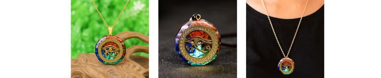 Collar de equilibrio de chakras ojo de Horus ORG