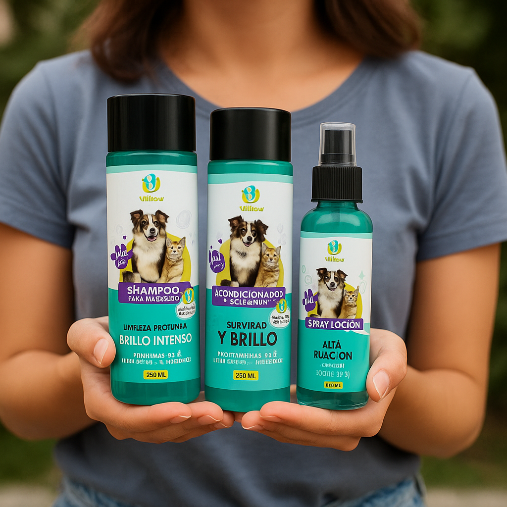 Vitflow shampoo + acondicionador+ loción en spray