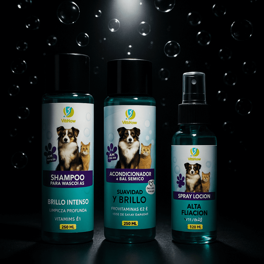 Vitflow shampoo + acondicionador+ loción en spray