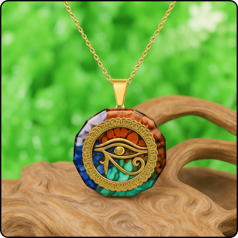 Collar de equilibrio de chakras ojo de Horus